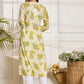 HOUSE OF KARI Floral Embroidered Chikankari Pure Cotton Kurta | Swadesiicart