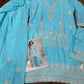 Anaita Sky Chinon Stitched Suit with Embroidery & Sequence Work