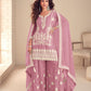 Anaita Purple Chinon Stitched Suit with Embroidery & Sequence Work