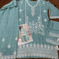 Anaita Turquoise Chinon Stitched Suit with Embroidery & Sequence Work