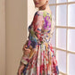 Anaita Purple Chinon Stitched Plazzo Suit With Embroidery Work