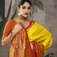 Vishnu Weaves Women's Yellow Paithani Silk Saree with Blouse - Swadesiicart
