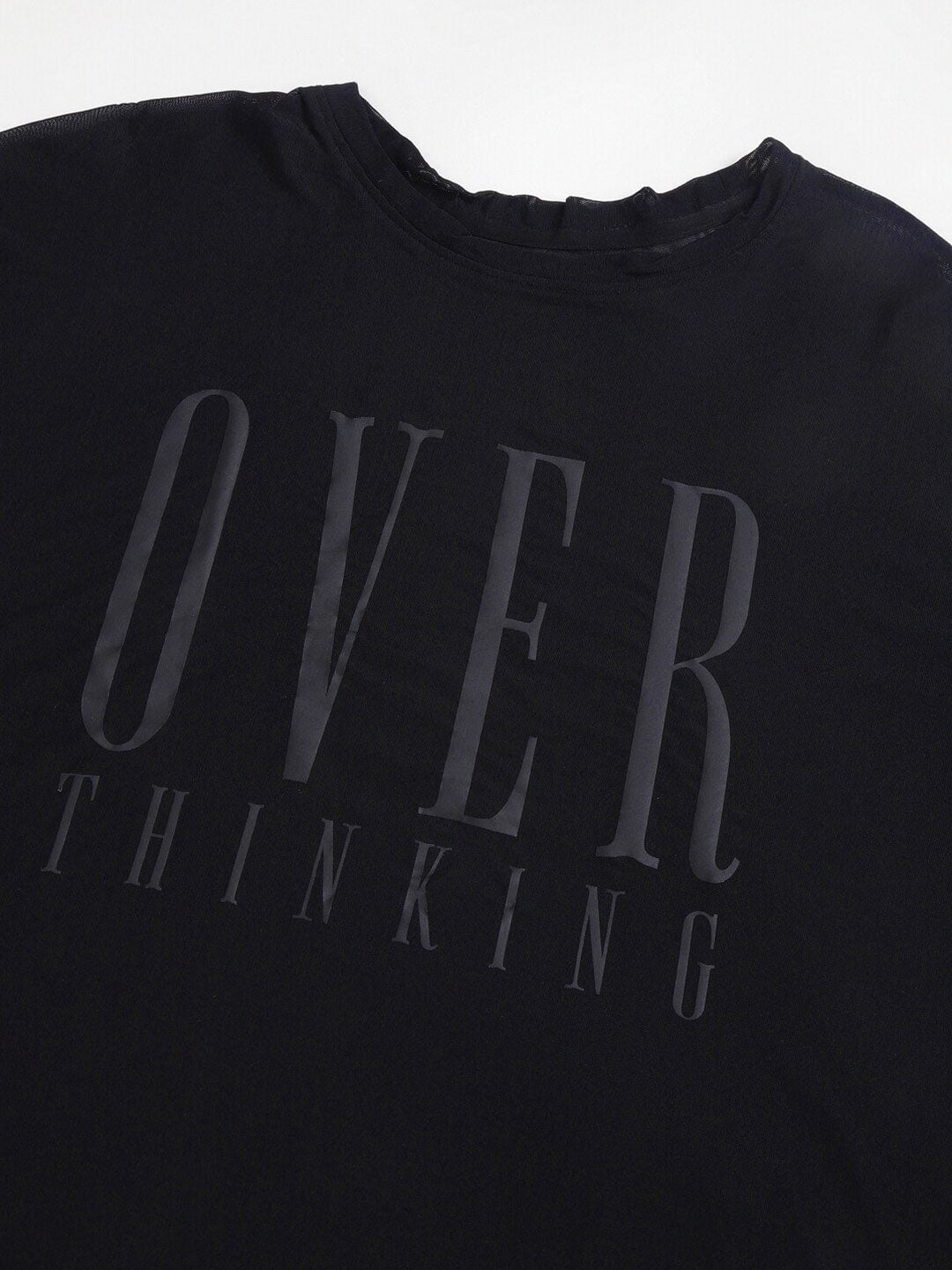 MKH Typography Printed Relaxed Fit Sheer Dri-FIT T-shirt - Swadesiicart