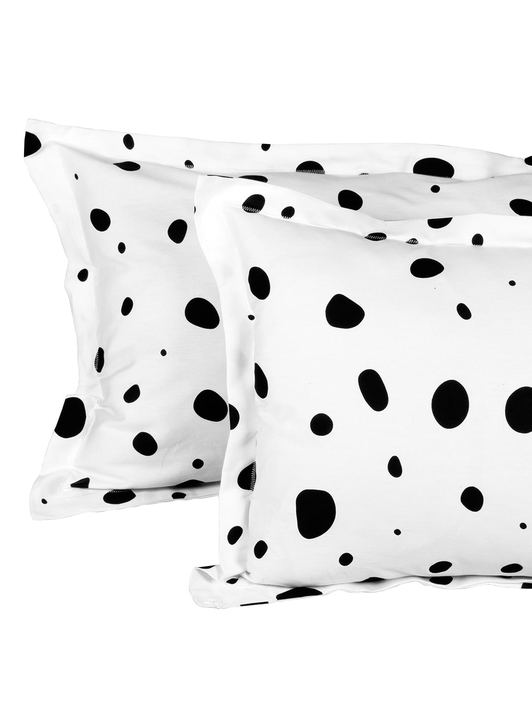 Story@home White & Black Cartoon Characters King Bedsheet with 2 Pillow Covers - Swadesiicart
