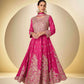 Anaita Pink Chinon Stitched Anarkali Suit With Codding Dori & Sequence Work