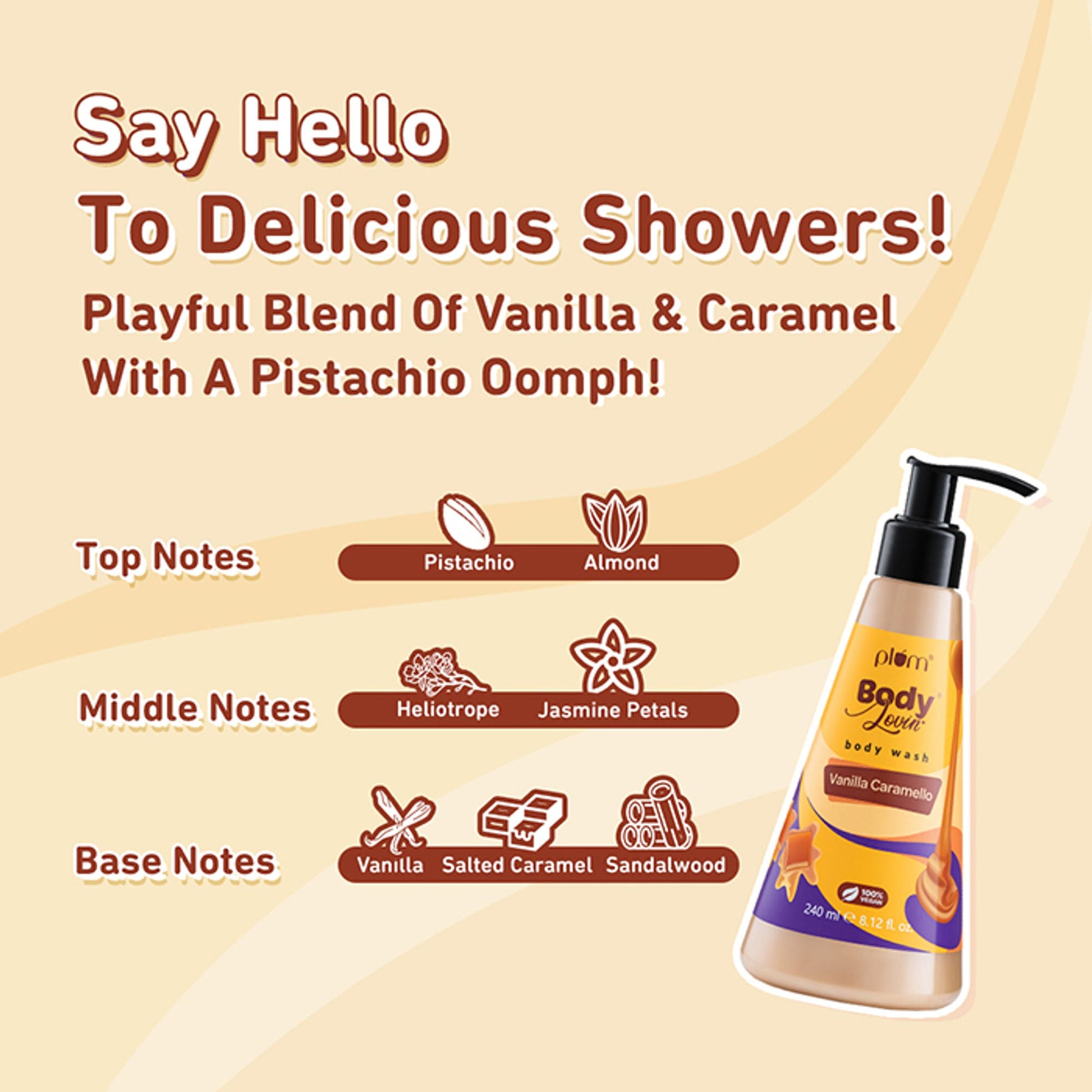 Plum Body Lovin Vanilla Caramello Body Wash - Swadesiicart