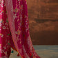 Mitera Pink & White Ethnic Motifs Zari Silk Banarasi Saree | Swadesiicart