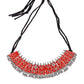 Cardinal Women Red Chocker Necklace & Earrings Jewellery Set - Swadesiicart