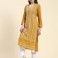 HOUSE OF KARI Ethnic Motifs Embroidered Chikankari Cotton Kurta | Swadesiicart