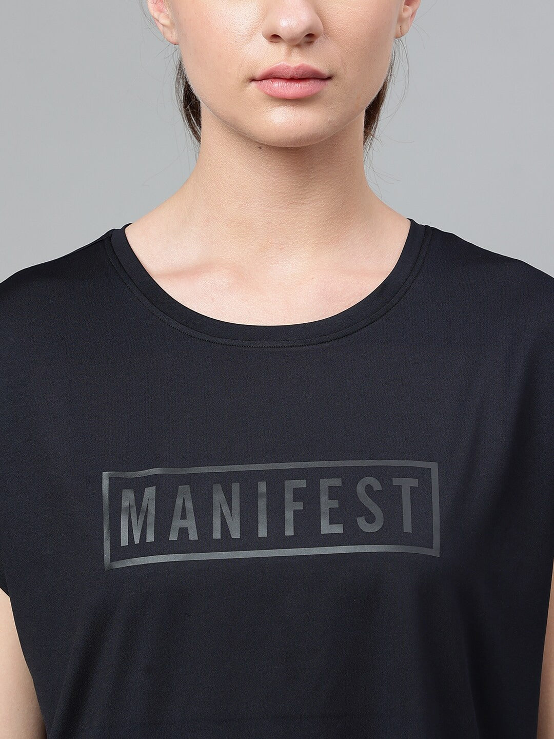 MKH Typography Printed Extended Sleeves Dri-FIT Relaxed Fit T-shirt - Swadesiicart
