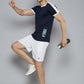 Alcis Men Navy Blue Solid Slim Fit T-shirt | Swadesiicart