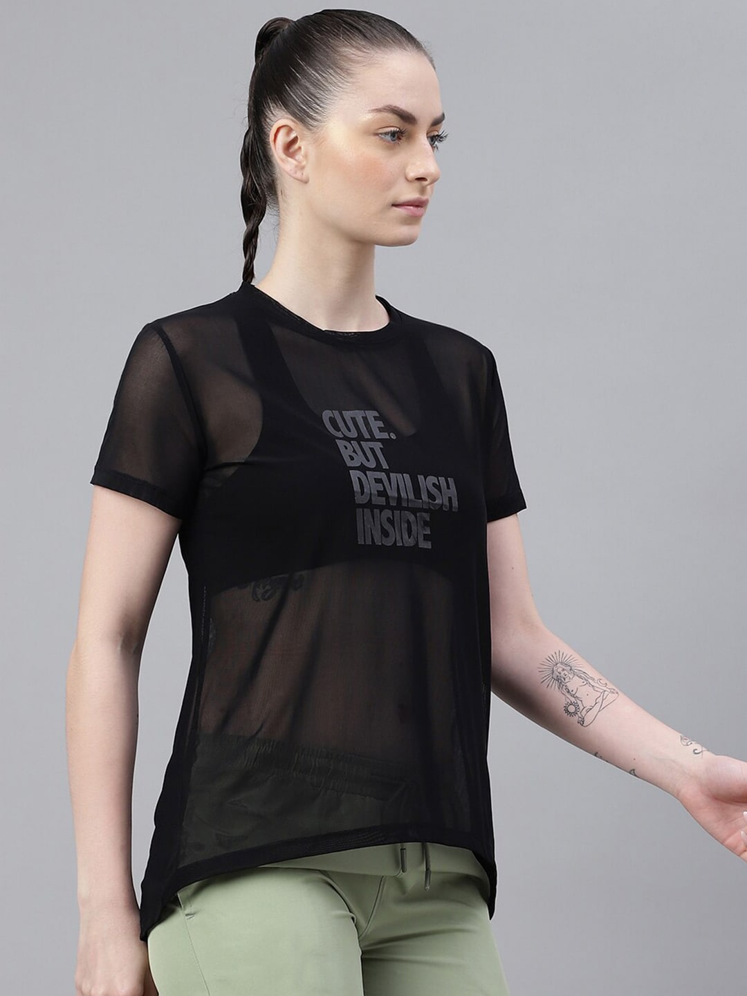 MKH Typography Printed Round Neck Short Sleeves Dri-FIT Relaxed Fit T-shirt - Swadesiicart