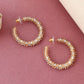 Shoshaa Gold-Toned Contemporary Handcrafted Half Hoop Earrings | Swadesiicart