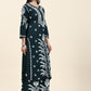 HOUSE OF KARI Floral Embroidered Chikankari Pure Cotton Straight Kurta With Palazzo | Swadesiicart