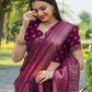 Tikhi Imli Leheriya Printed Zari Ready to Wear Saree | Swadesiicart