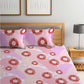 BOMBAY DYEING Serenita Pink Printed Cotton 144 TC Queen Bedsheet with 2 Pillow Covers - Swadesiicart