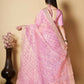 Vamsee Pink Organza Saree - Swadesiicart