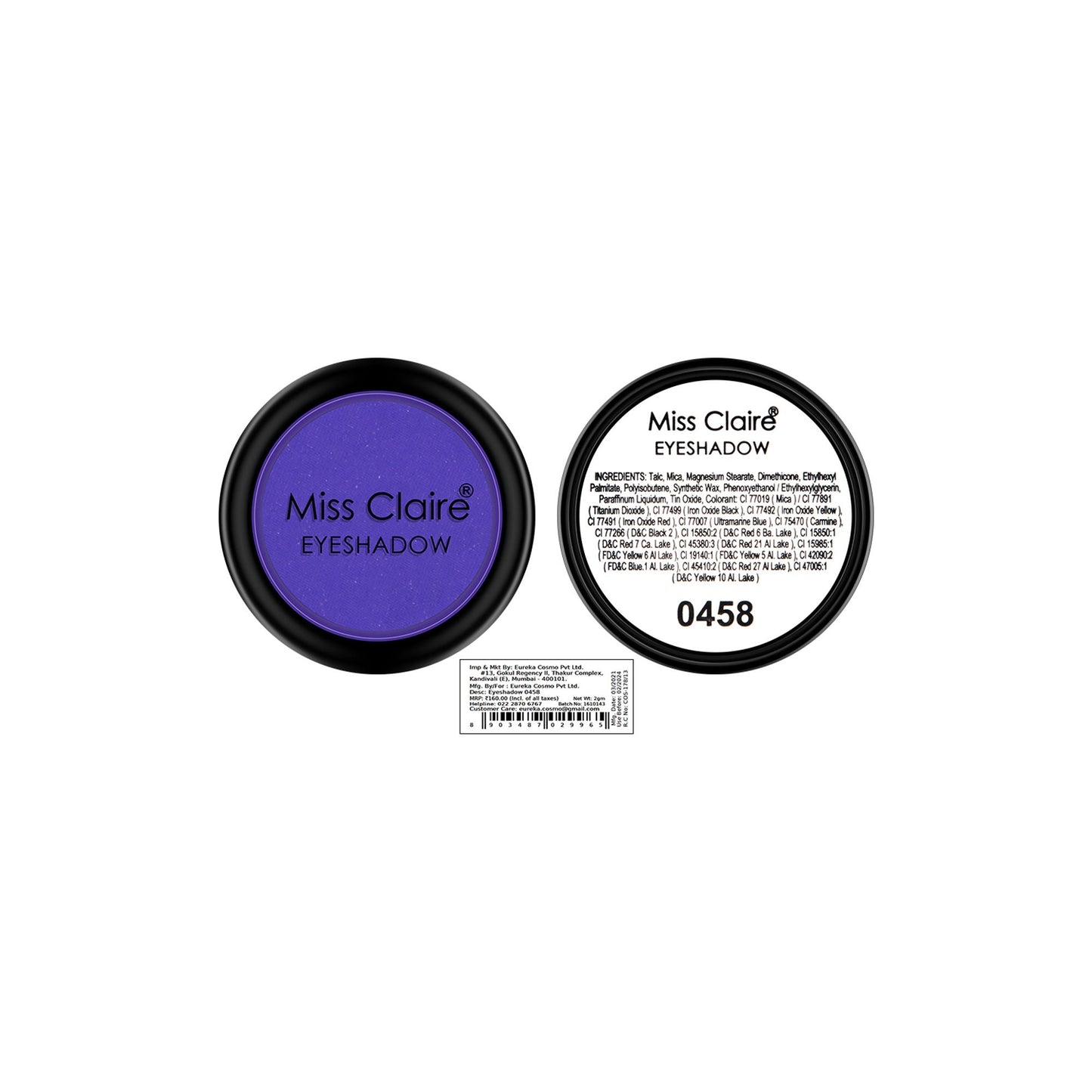 Miss Claire Single Eyeshadow - 458 | Swadesiicart