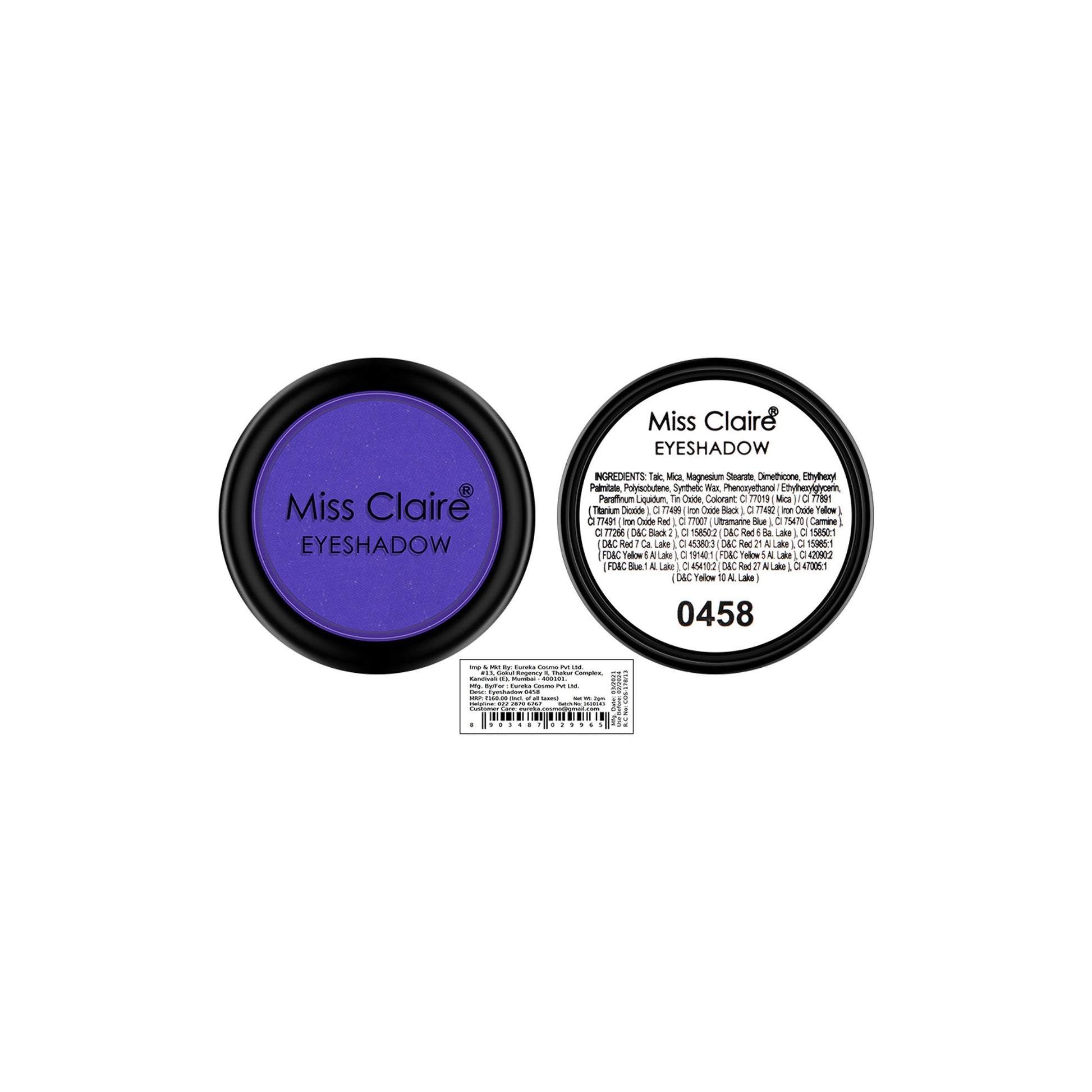 Miss Claire Single Eyeshadow - 458 | Swadesiicart