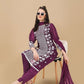 HERE&NOW Floral Embroidered Chikankari Kurta with Trousers & Dupatta | Swadesiicart