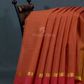 Dual Shades of Tomato Red Pure Magalgiri Cotton Saree By Gayathri Reddy Designer Studio | Swadesiicart