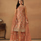 Anaita Brown Embroidered Net Salwar Suit