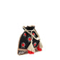 Masq Black & Red Embellished Embroidered Potli Clutch - Swadesiicart