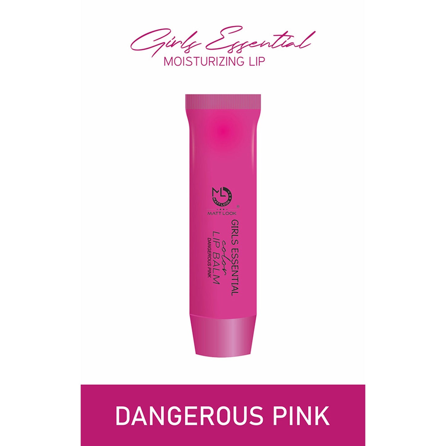 Matt Look Lip Makeup Girls Essential Color Moisturizing Lip Balm - Dangerous Pink - Swadesiicart