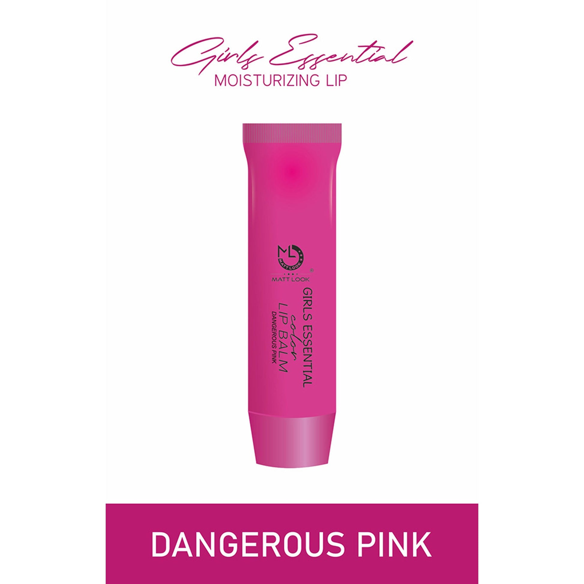 Matt Look Lip Makeup Girls Essential Color Moisturizing Lip Balm - Dangerous Pink - Swadesiicart