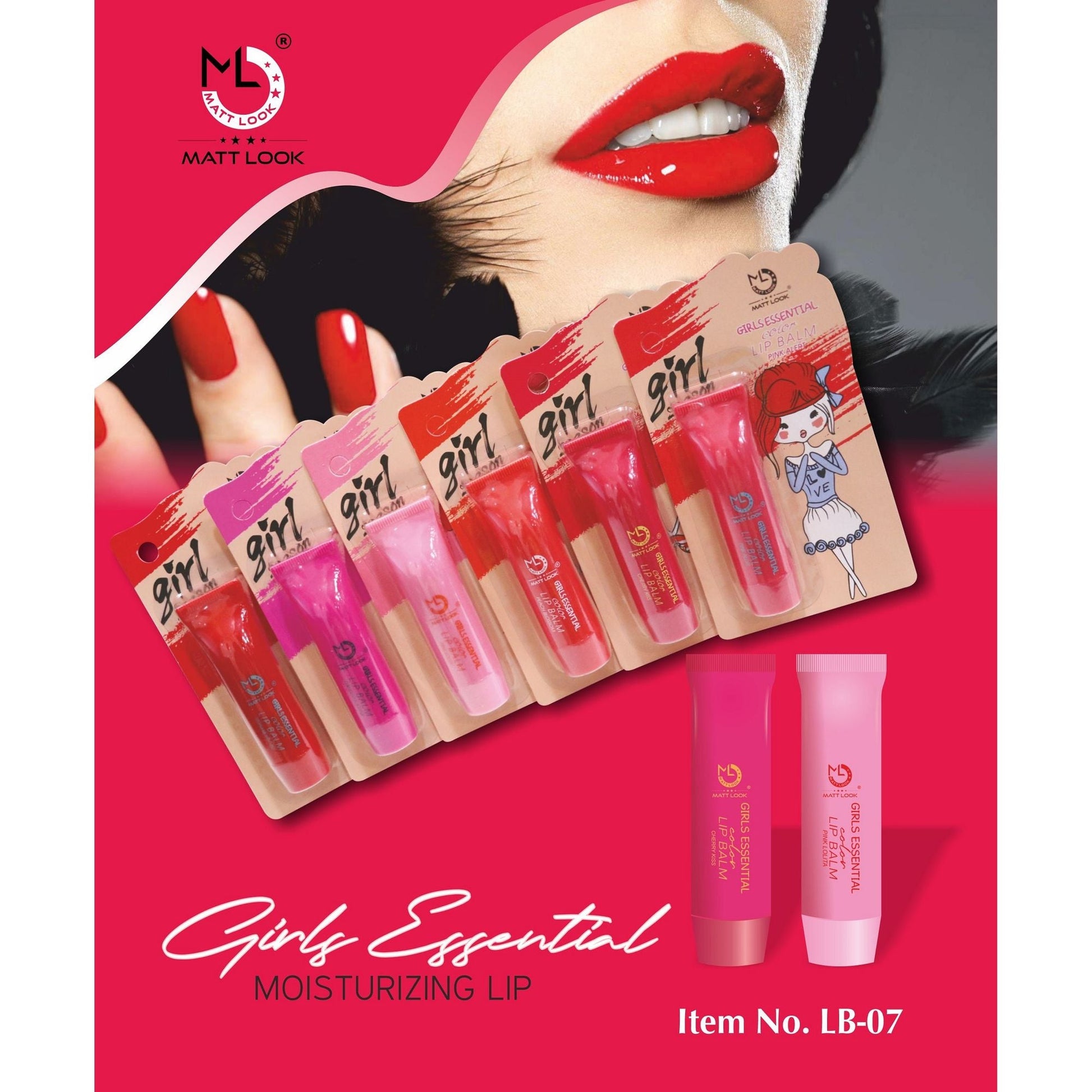 Matt Look Lip Makeup Girls Essential Color Moisturizing Lip Balm - Dangerous Pink - Swadesiicart