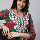 Kalini Floral Printed Chikankari Embroidered Straight Kurta | Swadesiicart
