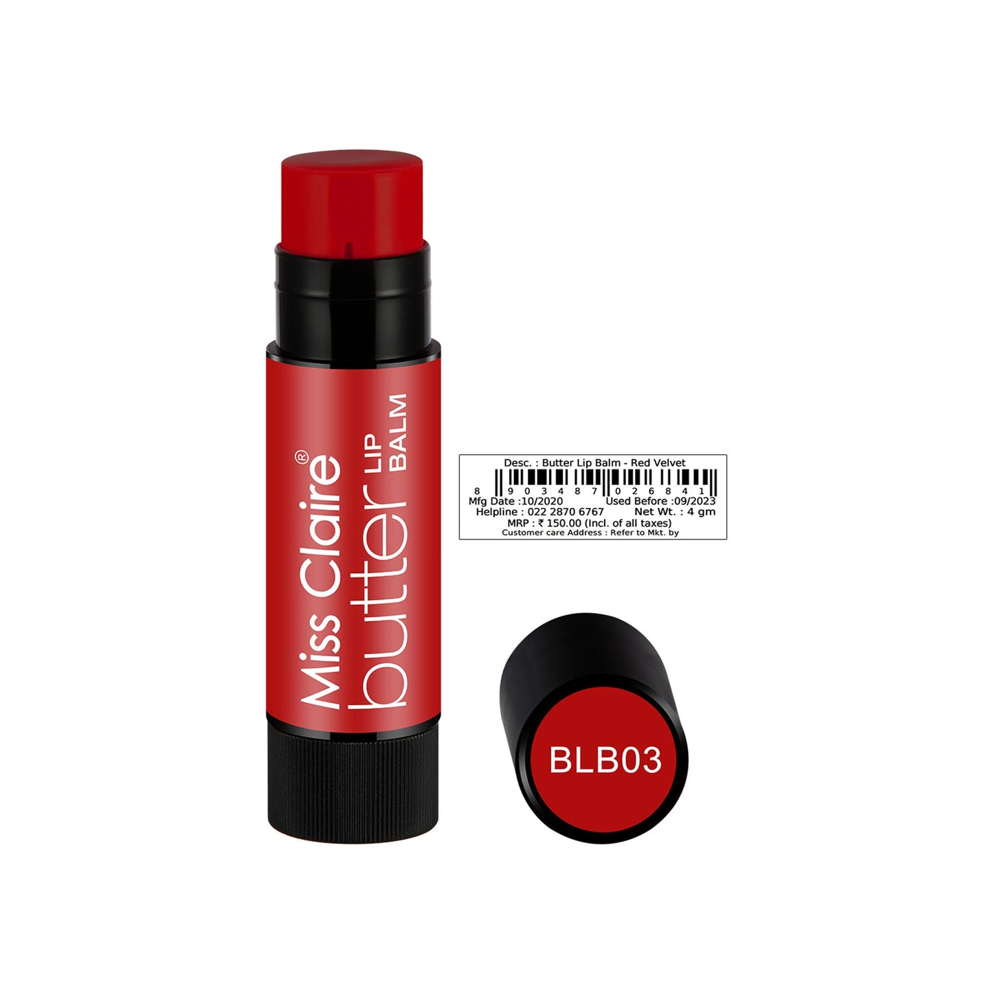 Miss Claire Butter Lip Balm - Red Velvet | Swadesiicart