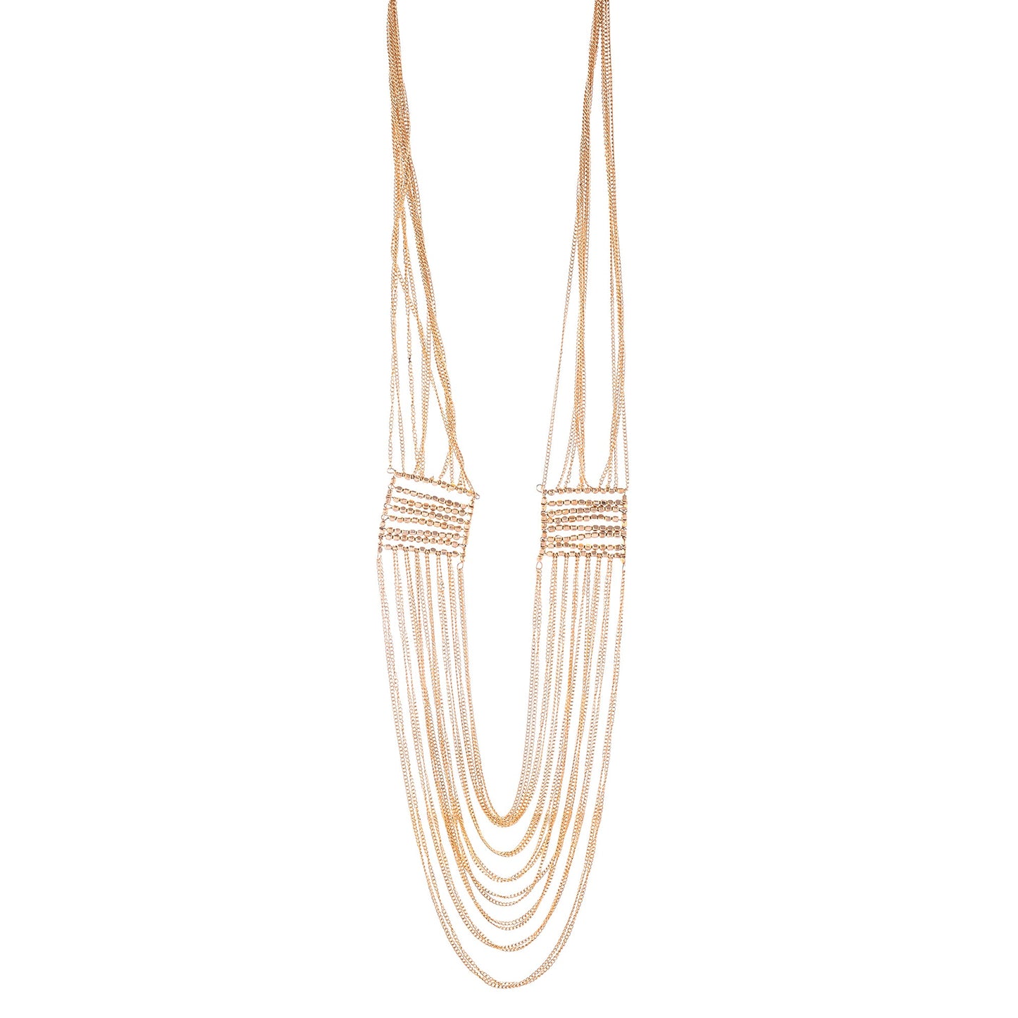 Gold-Polished Alloy Designer Brass Cluster Beads Rani Haar Necklace - The Pari | Swadesiicart