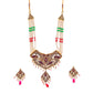 Gold-Polished Alloy Jadau Polki Studded Pearl Mala Necklace Set - The Pari - The Pari - Dinesh Associates