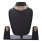 Gold-Polished Alloy Neon Square Motif Pearl Choker Necklace Set - The Pari | Swadesiicart