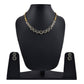 Rhodium-Plated Alloy American Diamond Circle Style Necklace With Earring Ring And Bracelet Set - The Pari - Swadesiicart