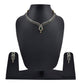 Rhodium-Plated Alloy Green Classy Ad Necklace Set - The Pari - Swadesiicart