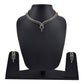 Rhodium-Plated Alloy Blue Classy Ad Necklace Set - The Pari - Swadesiicart