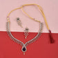 Rhodium-Plated Alloy Blue Classy Ad Necklace Set - The Pari - The Pari - Dinesh Associates