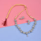 Rhodium-Plated Alloy Denty Look Designer Ad Necklace - The Pari | Swadesiicart