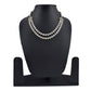 Rhodium-Plated Alloy Double Layer Ad Necklace Set - The Pari - Swadesiicart