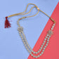 Rhodium-Plated Alloy Double Layer Ad Necklace Set - The Pari - Swadesiicart