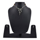Rhodium-Plated Alloy Assymetric Designer Ad Necklace Set - The Pari - Swadesiicart