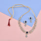 Rhodium-Plated Alloy Nagin Inspired Blue Stone Ad Necklace Set - The Pari - The Pari - Dinesh Associates