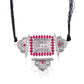 Silver-Plated Alloy Oxidised Tribal Pendant Choker Necklace - The Pari | Swadesiicart