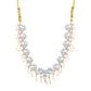 Rhodium-Plated Alloy Pearl Hanging Designer Choker Necklace - The Pari | Swadesiicart