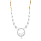 Rhodium-Plated Alloy Round Motif Ad Necklace Set - The Pari - Swadesiicart