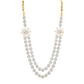 Rhodium-Plated Alloy Double Layer Ad Necklace Set - The Pari - The Pari - Dinesh Associates