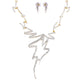 Rhodium-Plated Alloy Assymetric Designer Ad Necklace Set - The Pari - Swadesiicart