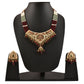 Gold-Polished Alloy Traditional Ethnic Beaded Jadau Necklace Set - The Pari - The Pari - Dinesh Associates